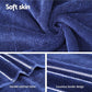 6 Pack Bath Towels Set Cotton Towel Navy - Magdasmall