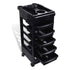 6 Tier Hairdressing Trolley Black 82x49x32cm Salon Hair Colouring Rolling Cart - Magdasmall