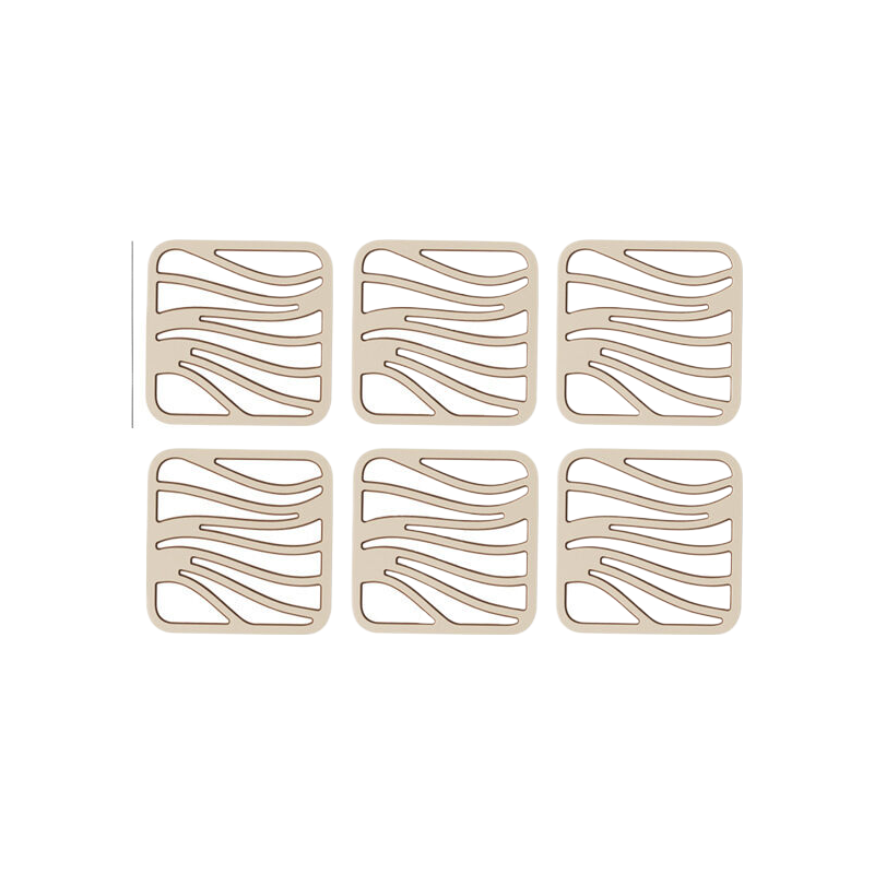 6 pieces of double-layer bowl and dish anti slip square insulation pads (without bracket) - Magdasmall