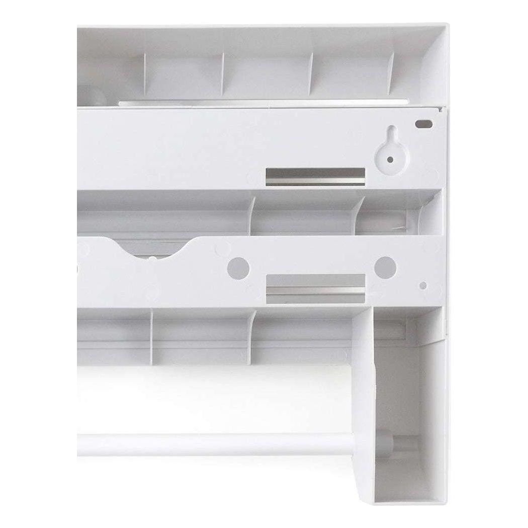 6in1 Wall Mounted Kitchen Rack Towel Holder Foil Roll Organizer Film Dispenser - Magdasmall