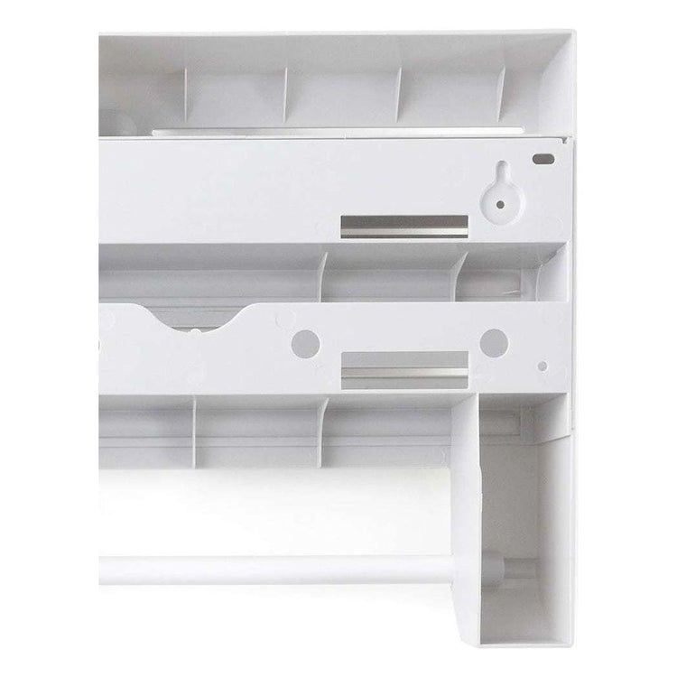 6in1 Wall Mounted Kitchen Rack Towel Holder Foil Roll Organizer Film Dispenser - Magdasmall