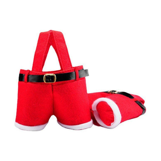 6pcs Big one Christmas Decoration Supplies, Christmas Pants, Gift Bags, Small Pants Candy Bags, Tote Bags, Wine Bottle Sets, Coke Bags - Magdasmall