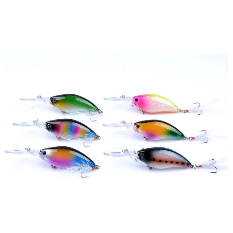 6x 11cm Popper Crank Bait Fishing Lure Lures Surface Tackle Saltwater - Magdasmall