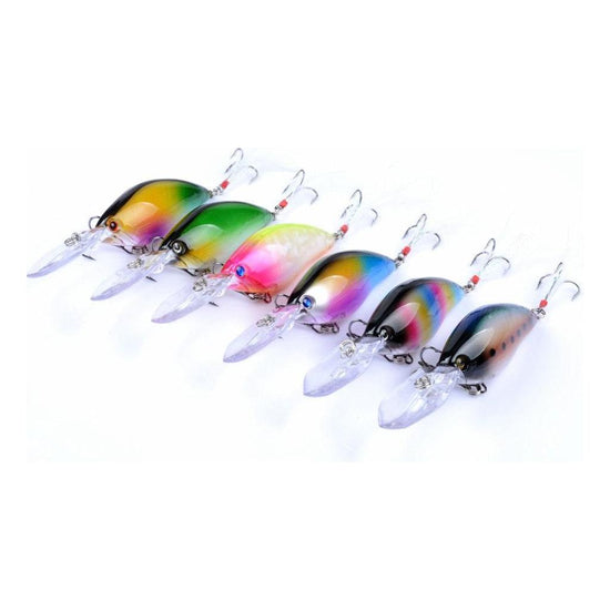 6x 11cm Popper Crank Bait Fishing Lure Lures Surface Tackle Saltwater - Magdasmall