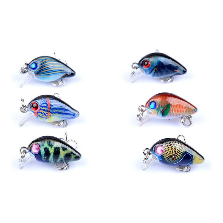 6x 3cm Popper Crank Bait Fishing Lure Lures Surface Tackle Saltwater - Magdasmall
