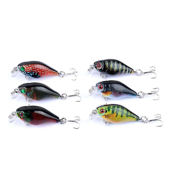 6x 4.3cm Popper Crank Bait Fishing Lure Lures Surface Tackle Saltwater - Magdasmall