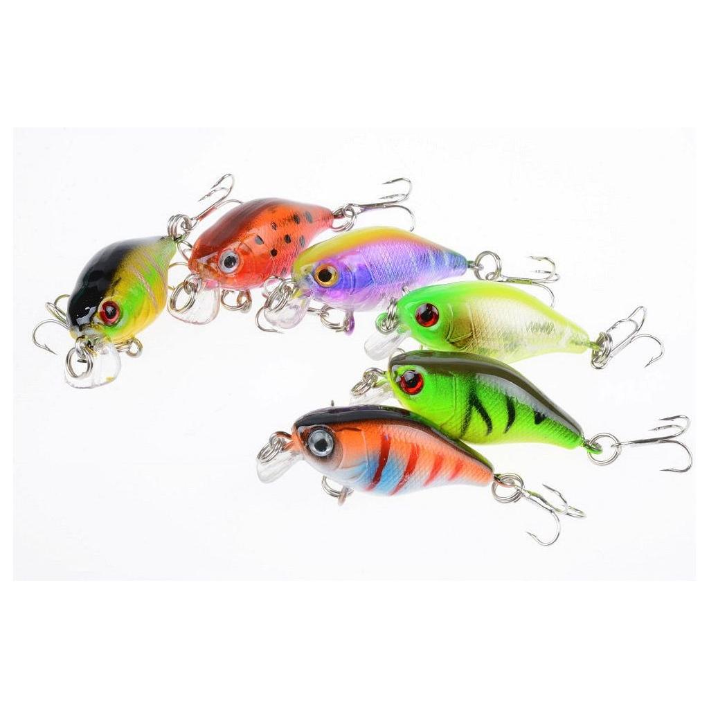 6x 4.5cm Popper Crank Bait Fishing Lure Lures Surface Tackle Saltwater - Magdasmall