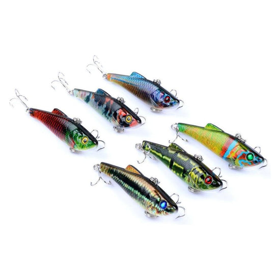 6x 7cm Vib Bait Fishing Lure Lures Hook Tackle Saltwater - Magdasmall