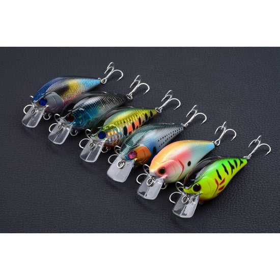 6x 8cm Popper Crank Bait Fishing Lure Lures Surface Tackle Saltwater - Magdasmall