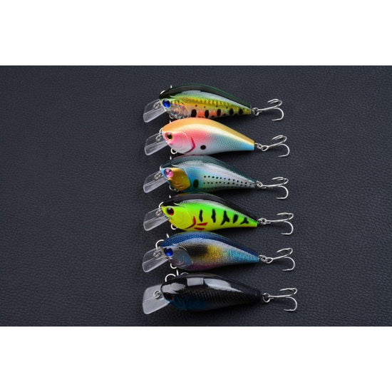 6x 8cm Popper Crank Bait Fishing Lure Lures Surface Tackle Saltwater - Magdasmall