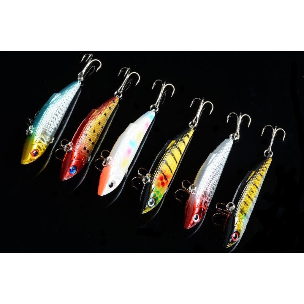 6x 8cm Vib Bait Fishing Lure Lures Hook Tackle Saltwater - Magdasmall