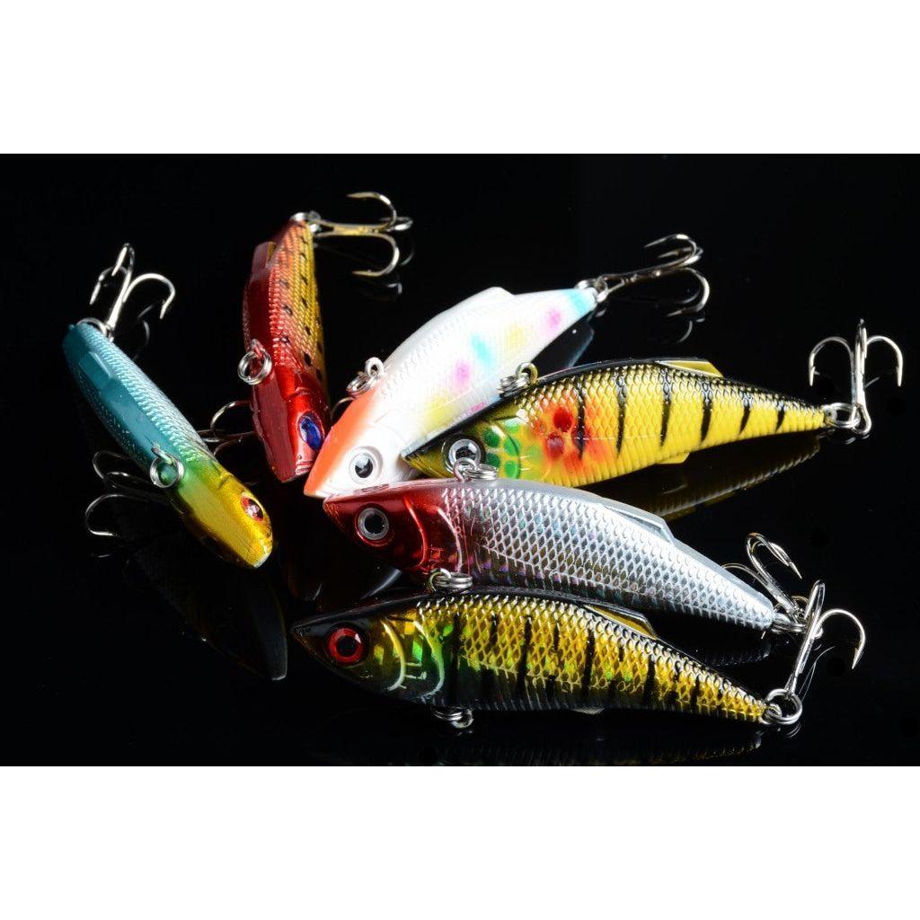 6x 8cm Vib Bait Fishing Lure Lures Hook Tackle Saltwater - Magdasmall