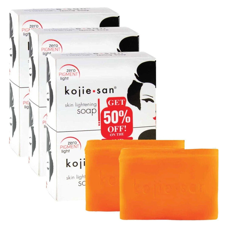6x Kojie San Soap Bar - 135g Skin Lightening Kojic Acid Natural Original Bars - Magdasmall