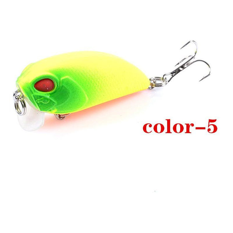 6x Popper Crank 5.1cm Fishing Lure Lures Surface Tackle Fresh Saltwater - Magdasmall