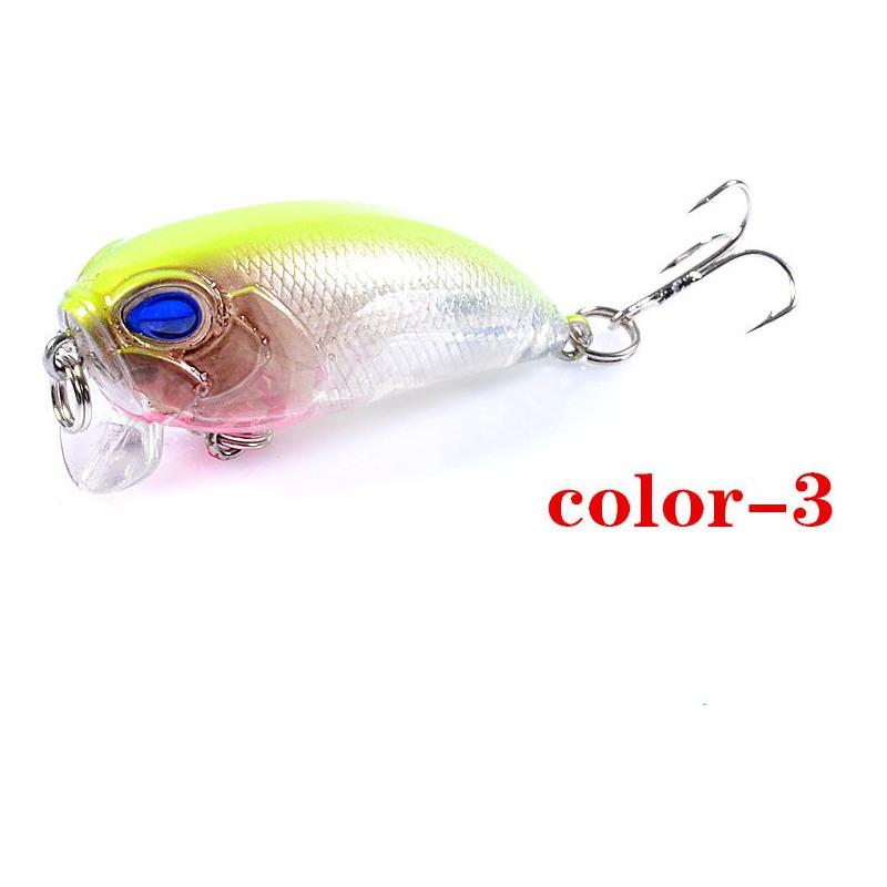 6x Popper Crank 5.1cm Fishing Lure Lures Surface Tackle Fresh Saltwater - Magdasmall