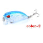 6x Popper Crank 5.1cm Fishing Lure Lures Surface Tackle Fresh Saltwater - Magdasmall
