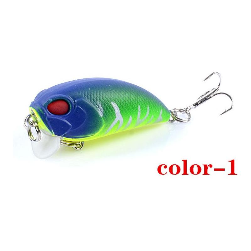 6x Popper Crank 5.1cm Fishing Lure Lures Surface Tackle Fresh Saltwater - Magdasmall
