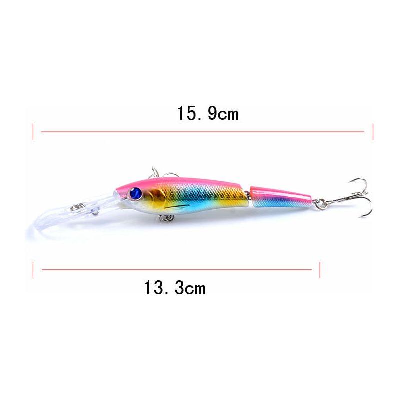 6x Popper Minnow 13.3cm Fishing Lure Lures Surface Tackle Fresh Saltwater - Magdasmall
