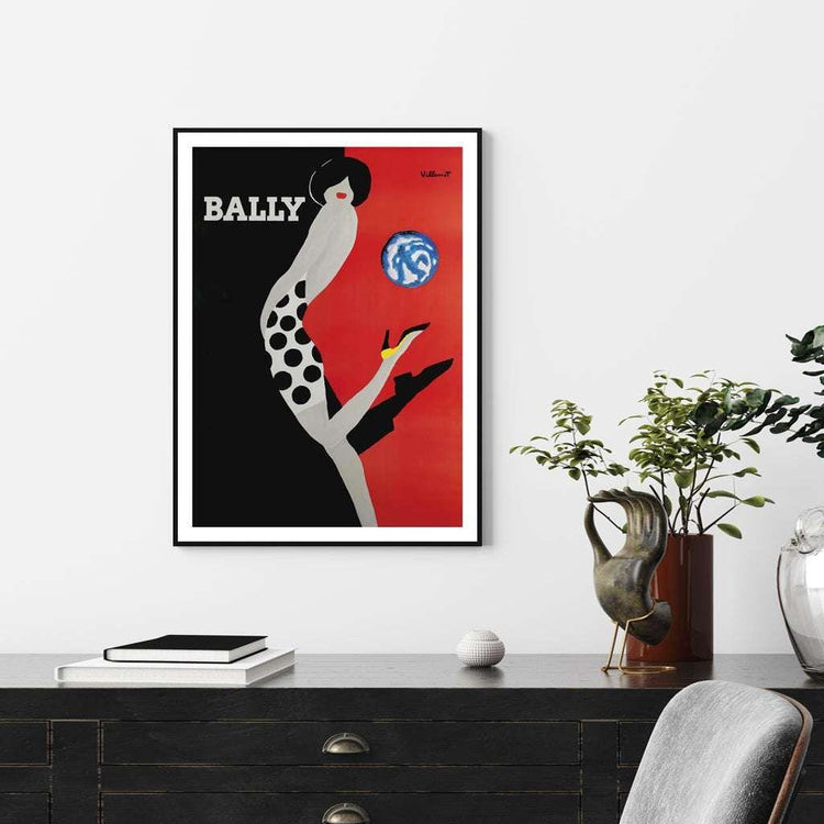 70cmx100cm Fashion Bally Black Frame Canvas Wall Art