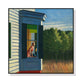 70cmx70cm Cape Cod Morning By Edward Hopper Black Frame Canvas Wall Art - Magdasmall