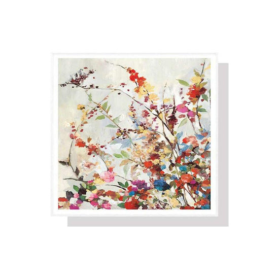 70cmx70cm Coming Spring Square Size White Frame Canvas Wall Art - Magdasmall