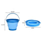 7 Litre Foldable Collapsible Silicone Bucket for Home/Hiking/Camping/Fishing - Blue - Magdasmall