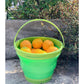 7 Litre Foldable Collapsible Silicone Bucket for Home/Hiking/Camping/Fishing - Green - Magdasmall