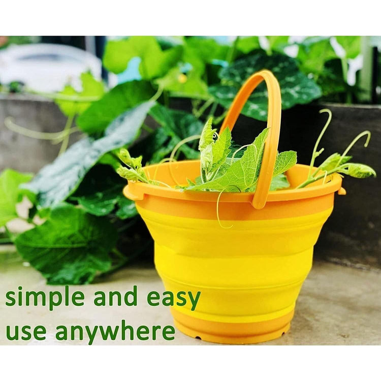 7 Litre Foldable Collapsible Silicone Bucket for Home/Hiking/Camping/Fishing - Green - Magdasmall