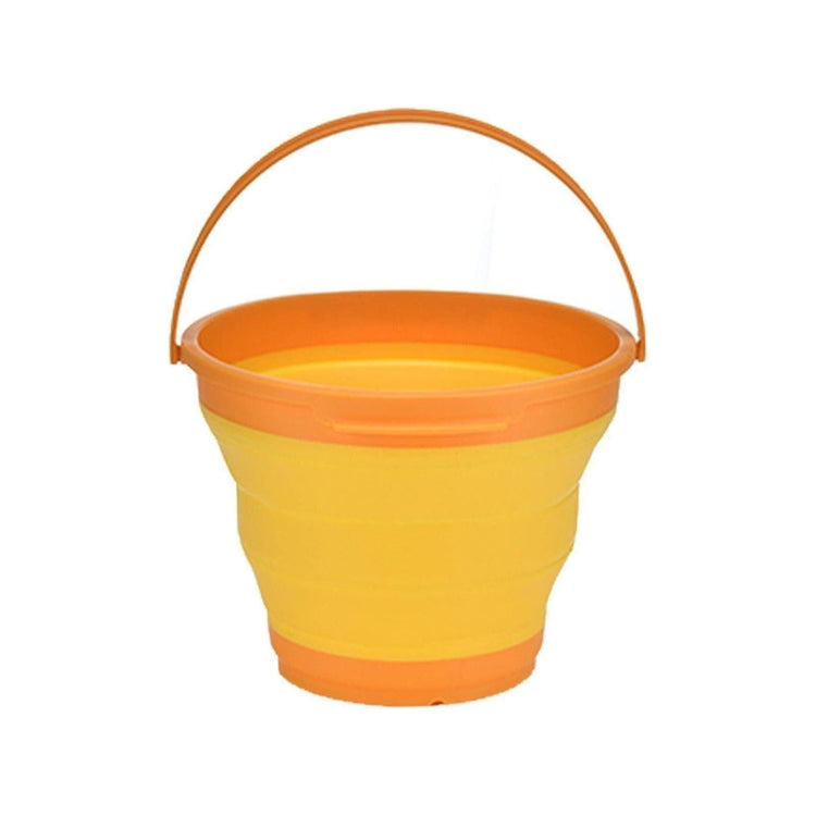 7 Litre Foldable Collapsible Silicone Bucket for Home/Hiking/Camping/Fishing - Orange - Magdasmall