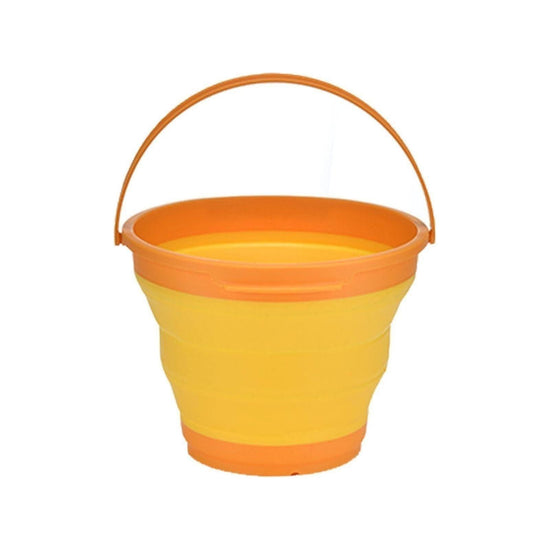 7 Litre Foldable Collapsible Silicone Bucket for Home/Hiking/Camping/Fishing - Orange - Magdasmall