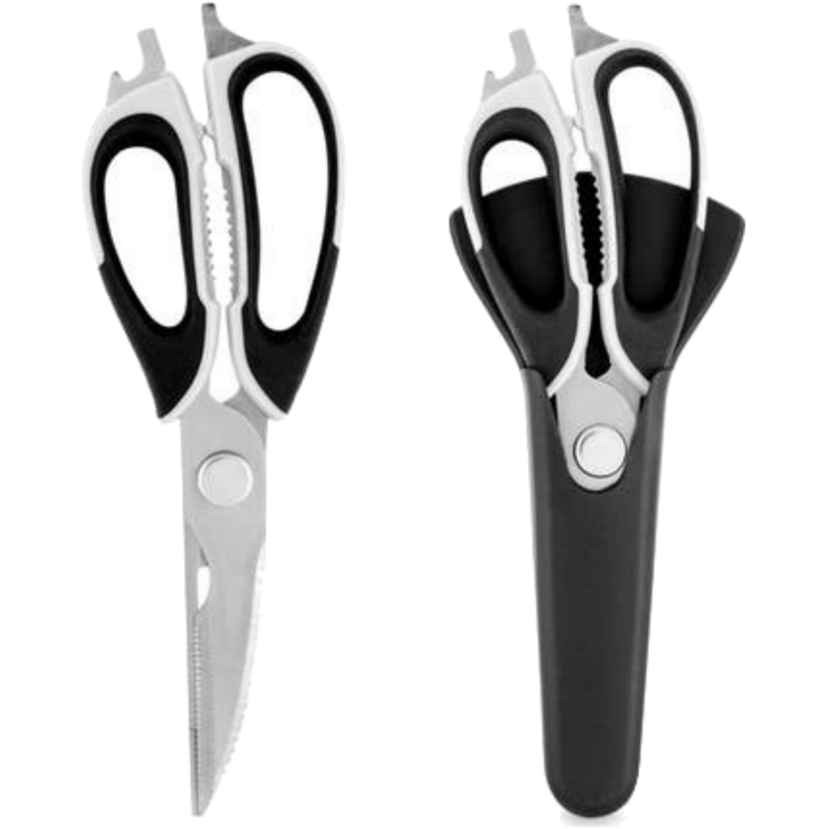 7 in 1 Multi Purpose Kitchen Super Scissors w/ Magnetic Case for Meat Nuts - Magdasmall