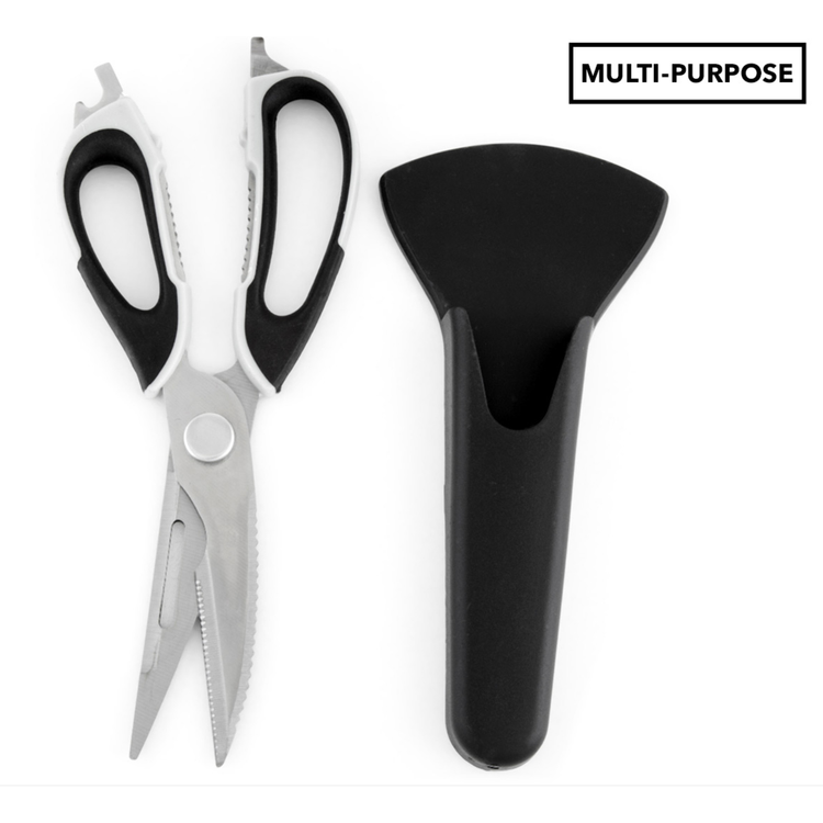7 in 1 Multi Purpose Kitchen Super Scissors w/ Magnetic Case for Meat Nuts - Magdasmall