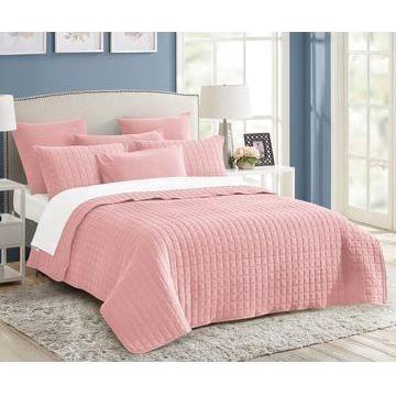 7 piece vintage stone wash comforter set king nude pink - Magdasmall