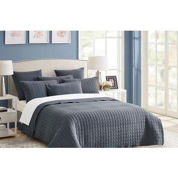 7 piece vintage stone wash comforter set queen charcoal - Magdasmall