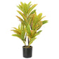 Artificial Potted Flaming Zebra (Codiaeum Variegatum / Crotons) 55cm