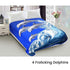 800GSM Luxury Reversible Animal Mink Blanket Queen 200 x 240 cm Frolicking Dolphins - Magdasmall