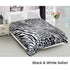 800GSM Luxury Reversible Animal Mink Blanket Queen 200 x 240 cm White Black Safari - Magdasmall
