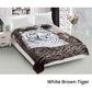 800GSM Luxury Reversible Animal Mink Blanket Queen 200 x 240 cm White Brown Tiger - Magdasmall