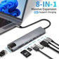 8in1 USB C Adapter 4K HDMI PD USB C Port USB 3.0 RJ45 SD/TF Card Reader Docking Station MacBook Ipad Pro Laptop