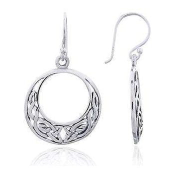 925 Silver Celtic Crescent Shaped Danglers - Magdasmall