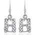 925 Silver Celtic Knot Openwork Rectangle Earrings - Magdasmall