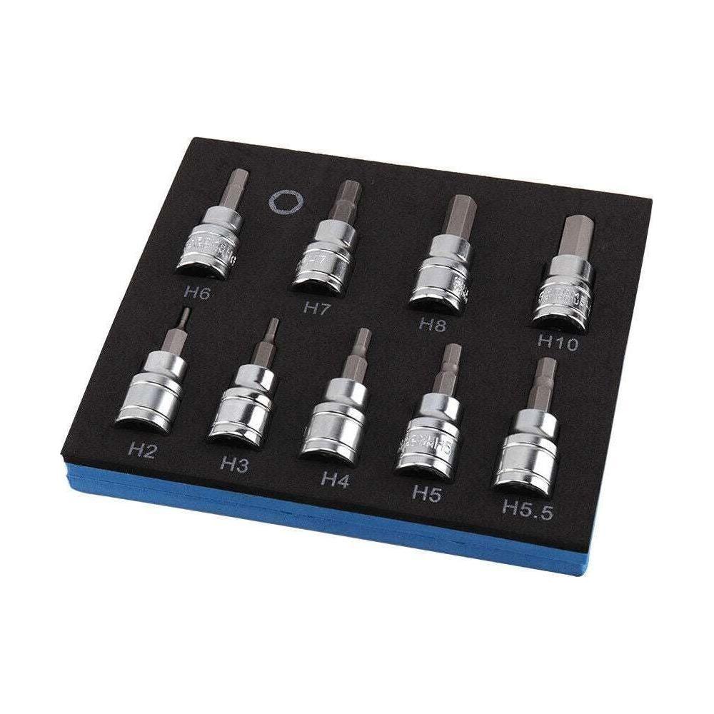 9pcs Allen Key Sockets Hex Bit Socket Set 3/8" Drive Drill Metric Tools 2-10mm - Magdasmall