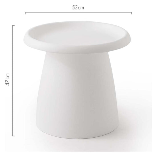 ArtissIn Coffee Table Round 52CM Plastic White