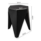 Artiss 2x Bar Stools Puzzle Plastic Foot Stool Black