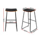 Artiss Bar Stools Kitchen Counter Stools Metal Chairs x2