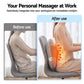 Livemor Back Massager with Heat, USB Neck and Shoulder Massage Pillow, 3-Speed Ergonomic Lumbar Support Cushion for Office Chair, Portable Muscle Relief for Back, Thigh & Calf, Grey