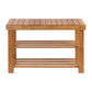 Artiss Bamboo Shoe Rack Wooden Seat Bench Organiser Shelf Stool