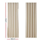 Artiss 2X Blockout Curtains Eyelet 180x213cm Beige