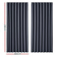 Artiss 2X Blockout Curtains Eyelet 300x230cm Charcoal