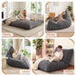 Artiss 3 in 1 Bean Bag Chair Cover (No Filler) Convertible Bean Bag for Adults, Corduroy Stuffed Animal Storage Bean Bag Cover Washable for Living Room Bedroom, Grey